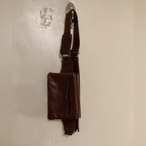 Spikes & Sparrow Leather Belt Bag | Brown Crossbody Waist Bag